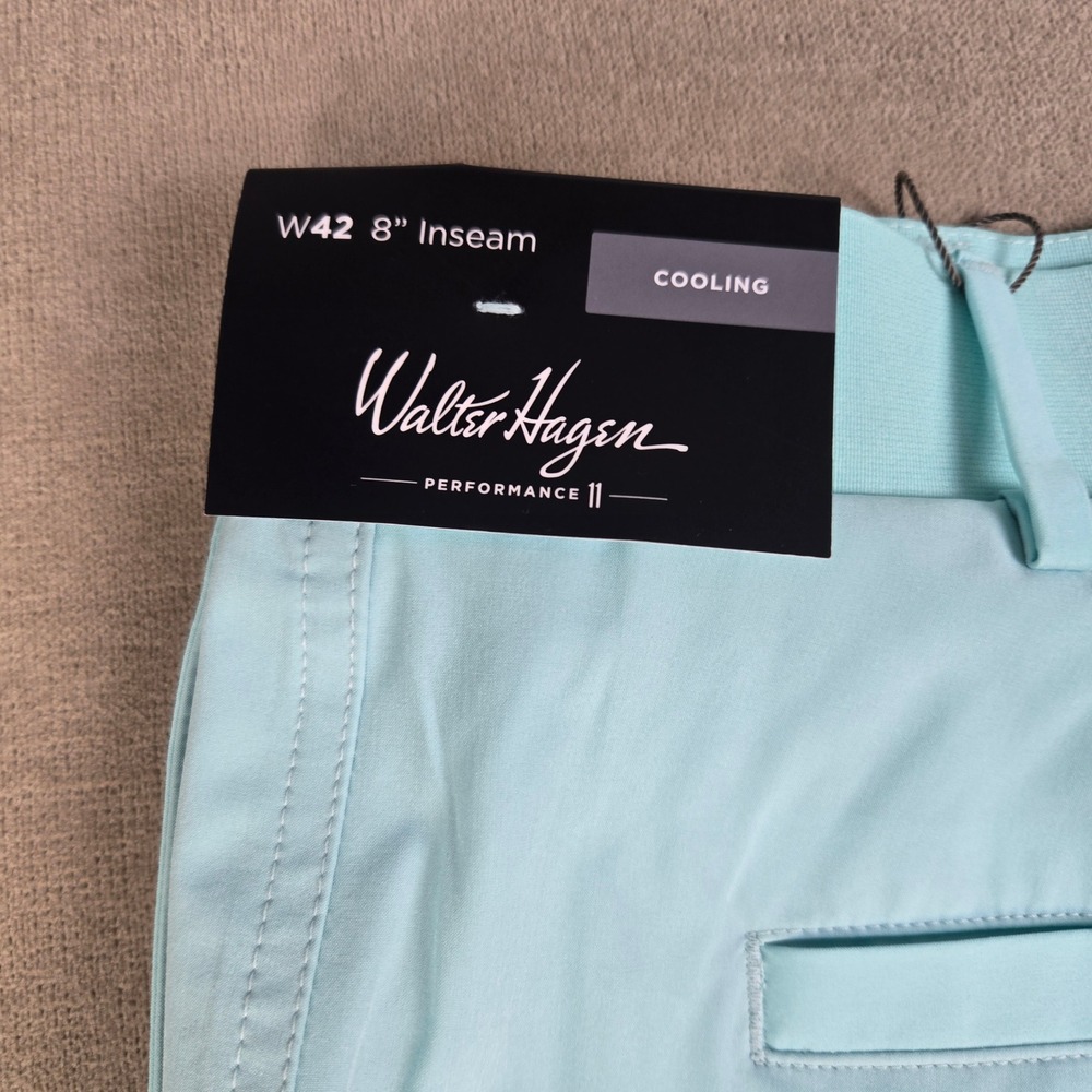 Walter Hagen Men 42 Blue Shore Performance 11 Golf Shorts 8" Stretch Cooling NEW - Picture 6 of 7